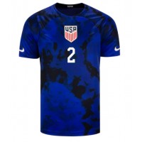 Vereinigte Staaten Sergino Dest #2 Fußballbekleidung Auswärtstrikot WM 2022 Kurzarm